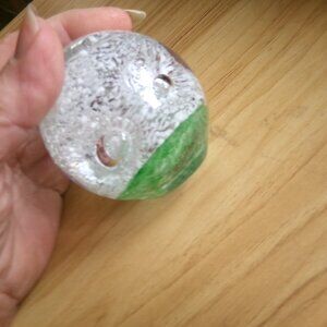 vintage heavy glass paper weight.